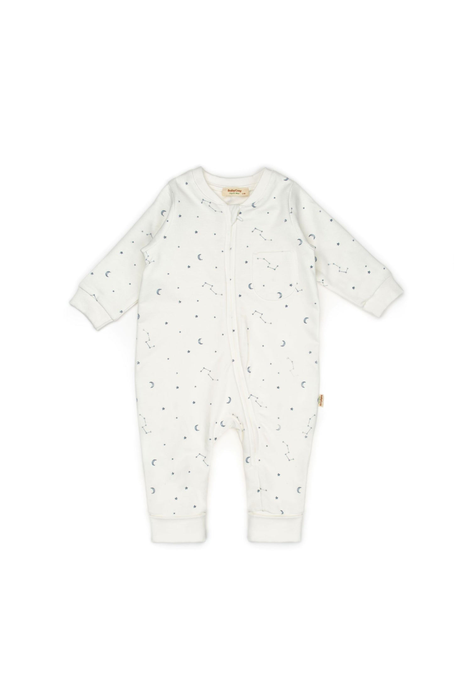 Zippered Romper - White - 100% Organic Cotton - 3-24M