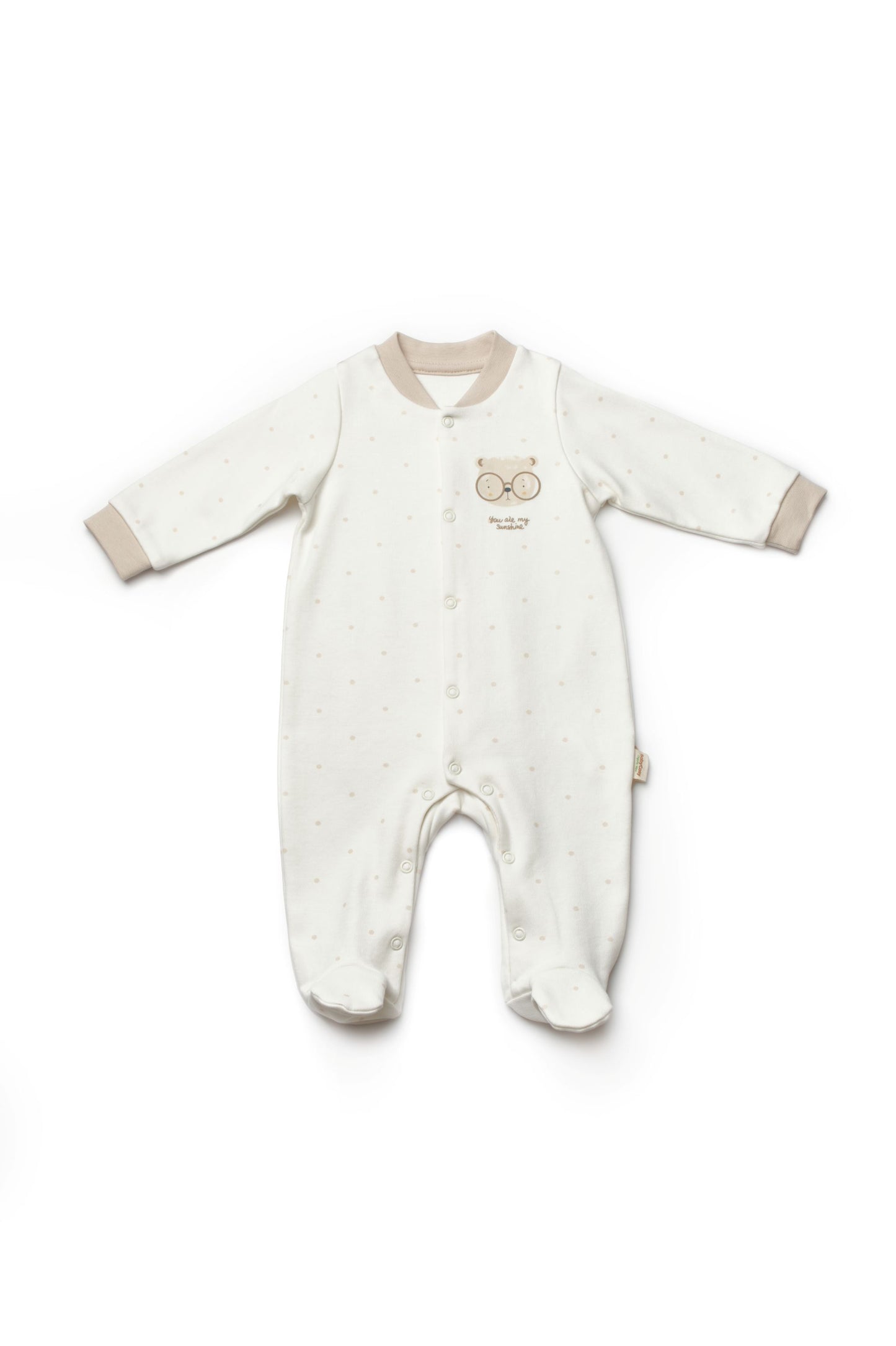 2 Pcs Footed Rompers - 100% Organic Cotton