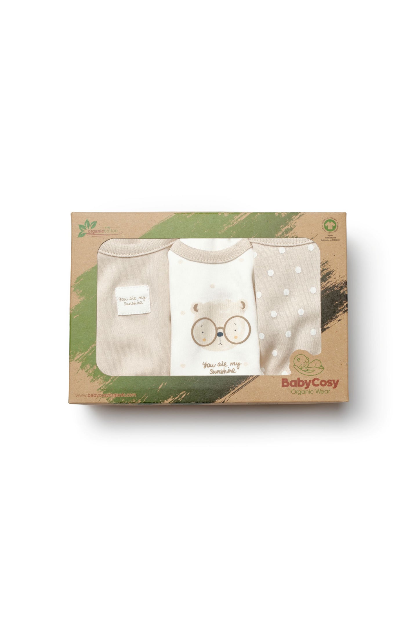3 PCS Short Sleeve Body - 100% Organic Cotton