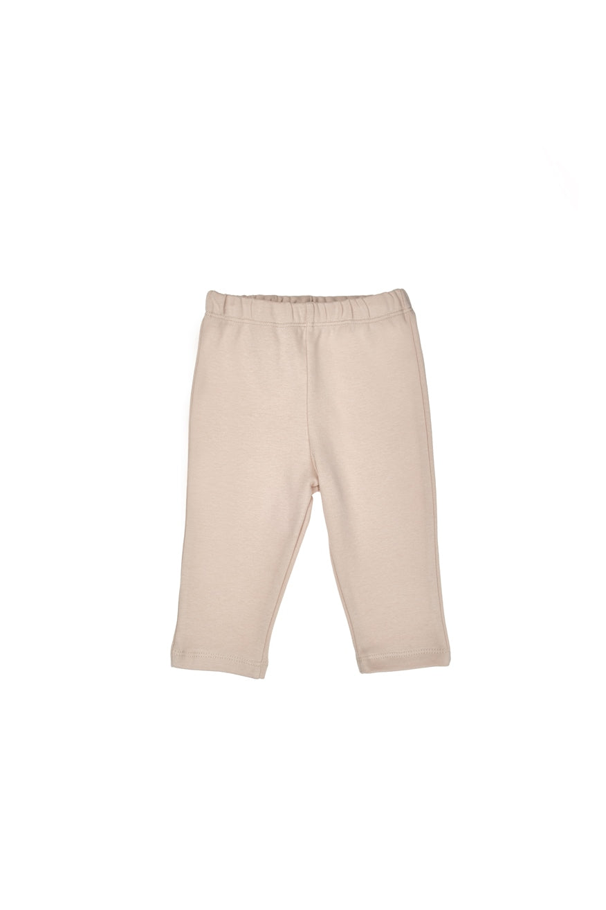 Sweatshirt & Pants Ribbon Set - Ecru-Stone - 100% Organic Cotton - 3-24M