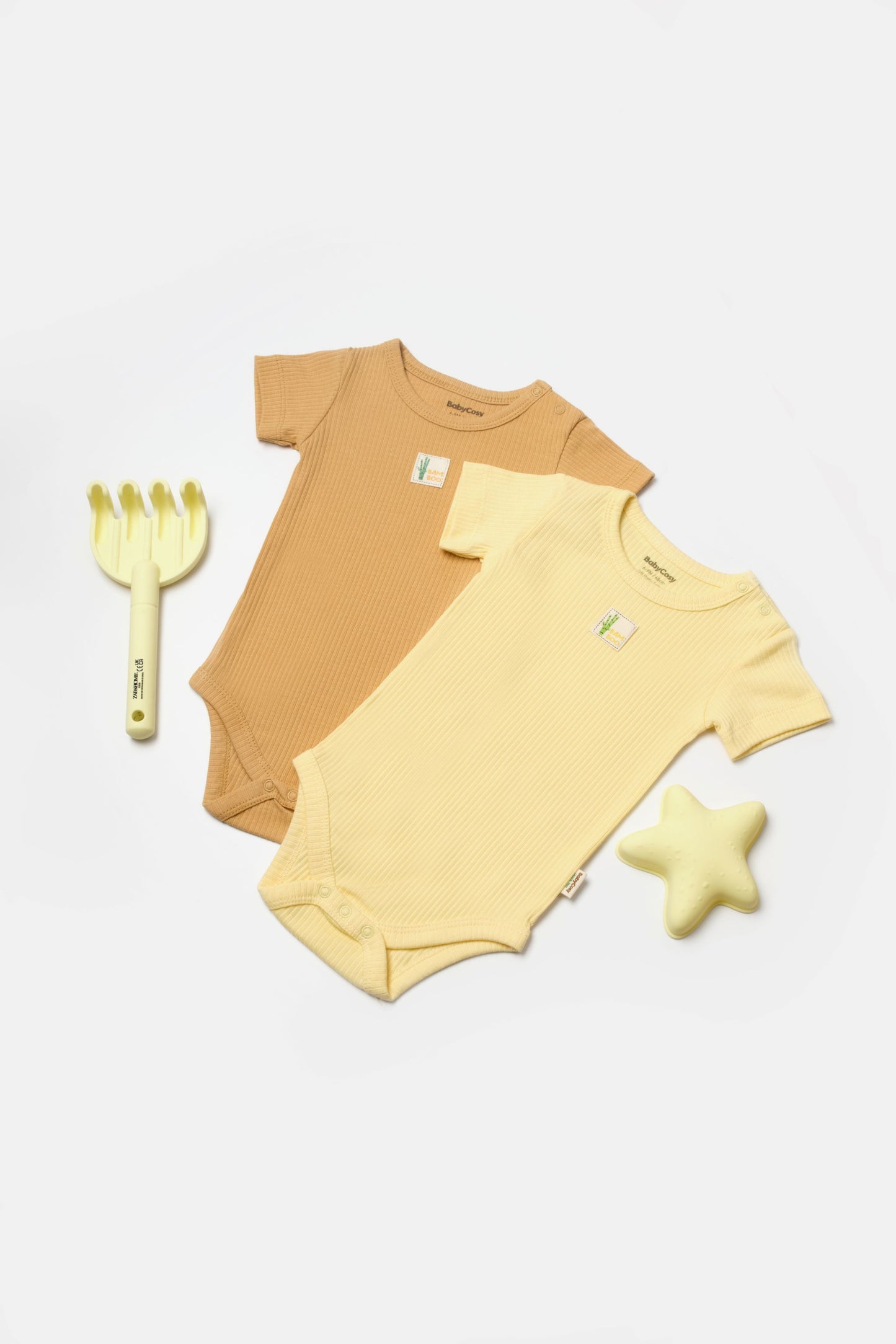 2 PCS Short Sleeve Body - Yellow / Brown