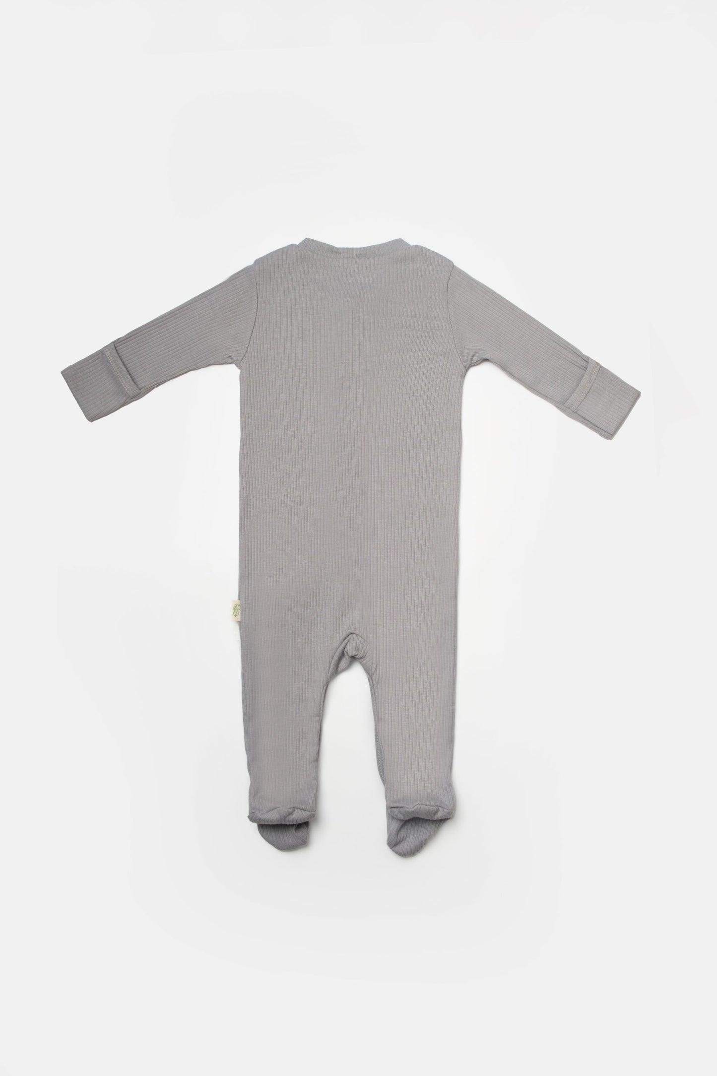 2 PCS Footed Rompers - Blue / Grey
