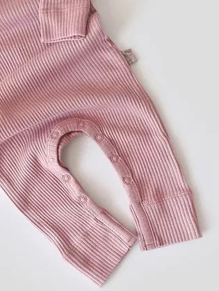 Long Sleeve Romper - Rose