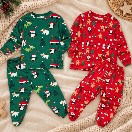 Christmas Magic Interlock Cotton Pyjamas - 3-8Y