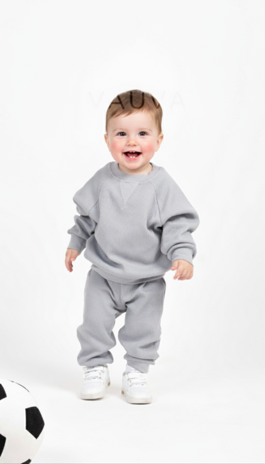 Sweater & Jogger Set - Blue/Beige - 9M-4Y