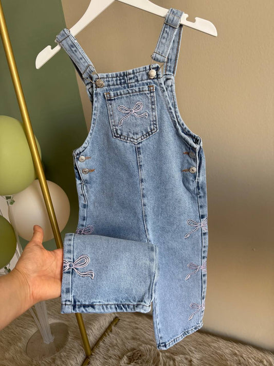 DENIM Ribbon Overall - 1-6Y