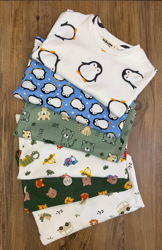Boy Cotton Pyjamas - Forest Friends/Penguins - 1-4Y
