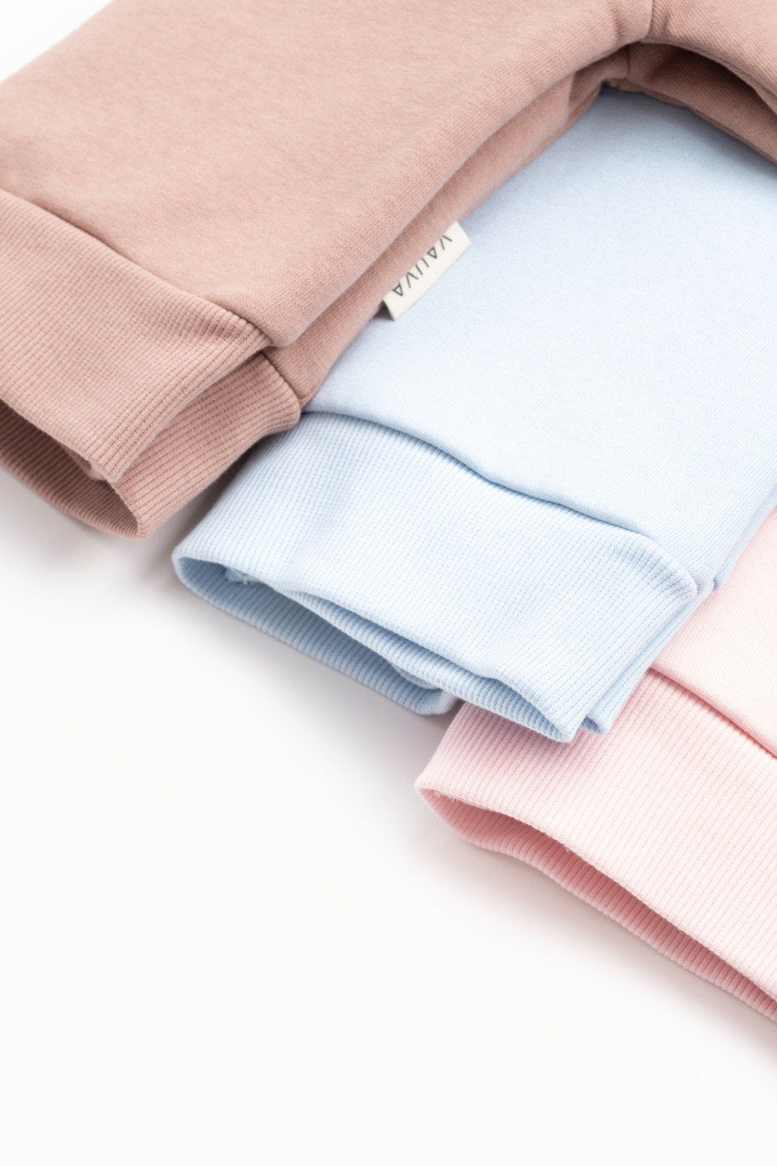 Fleeced Hoodie and Jogger Set - Pink/Blue/Purple - 3-24M