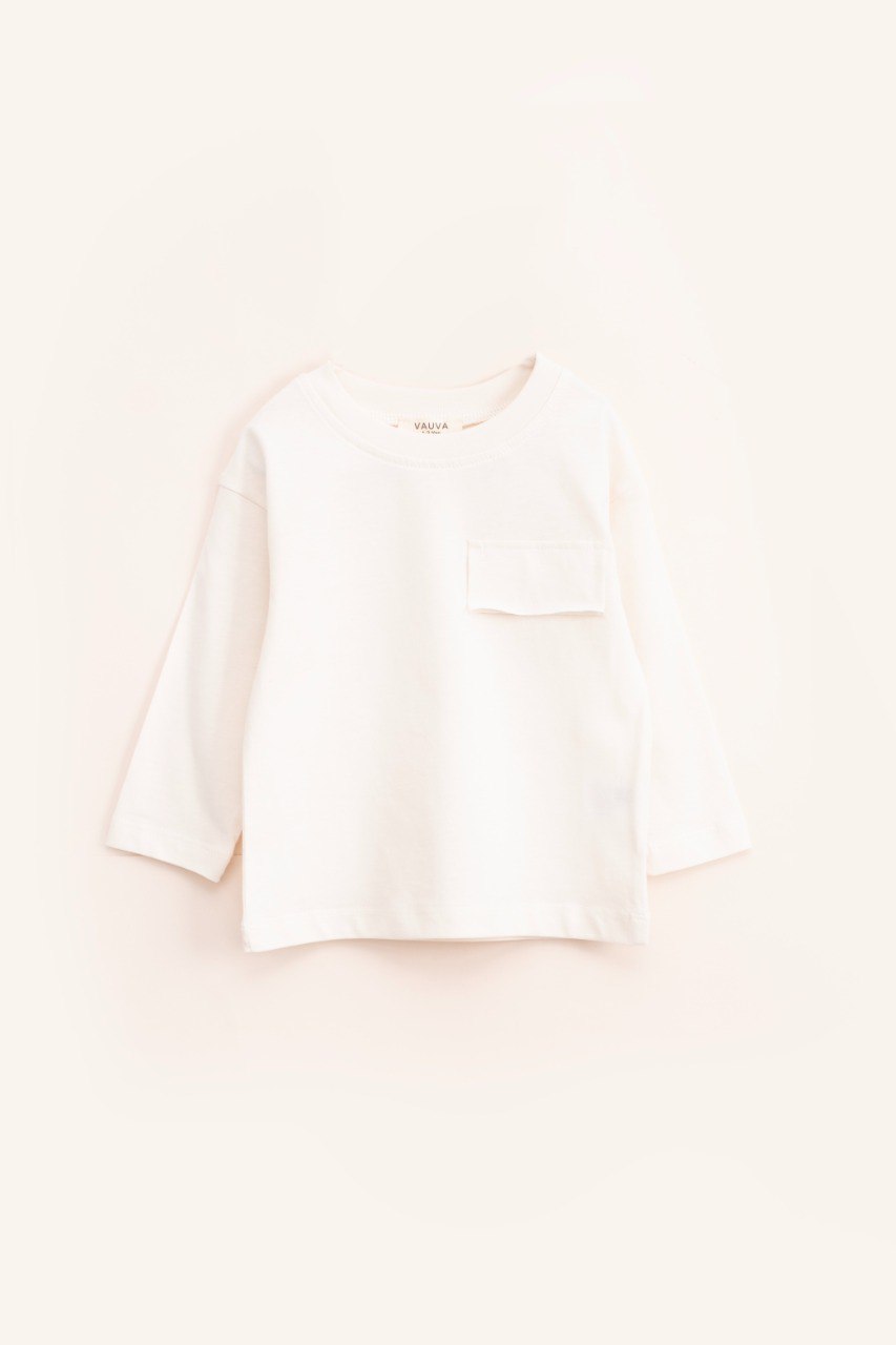 Round Neck Shirt - Off-White/Black/Brown/Navy - 1-6Y
