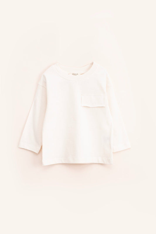 Round Neck Shirt - Off-White/Black/Brown/Navy - 1-6Y