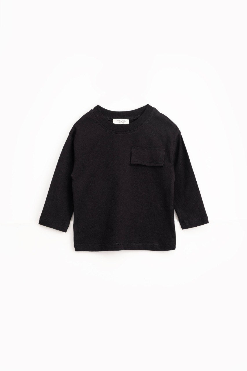 Round Neck Shirt - Off-White/Black/Brown/Navy - 1-6Y
