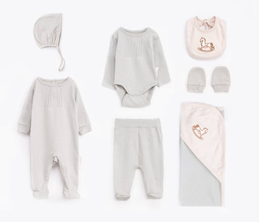 Newborn/Hospital Set - Pony - 7 PCS - Mint Green