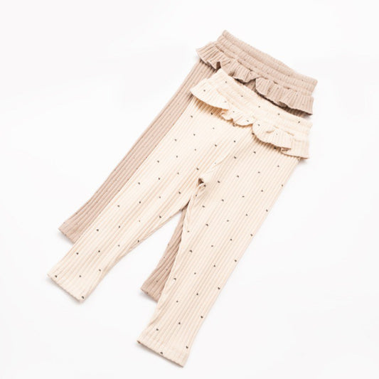 Dotted Legging - Beige/Off-White - 1-6Y