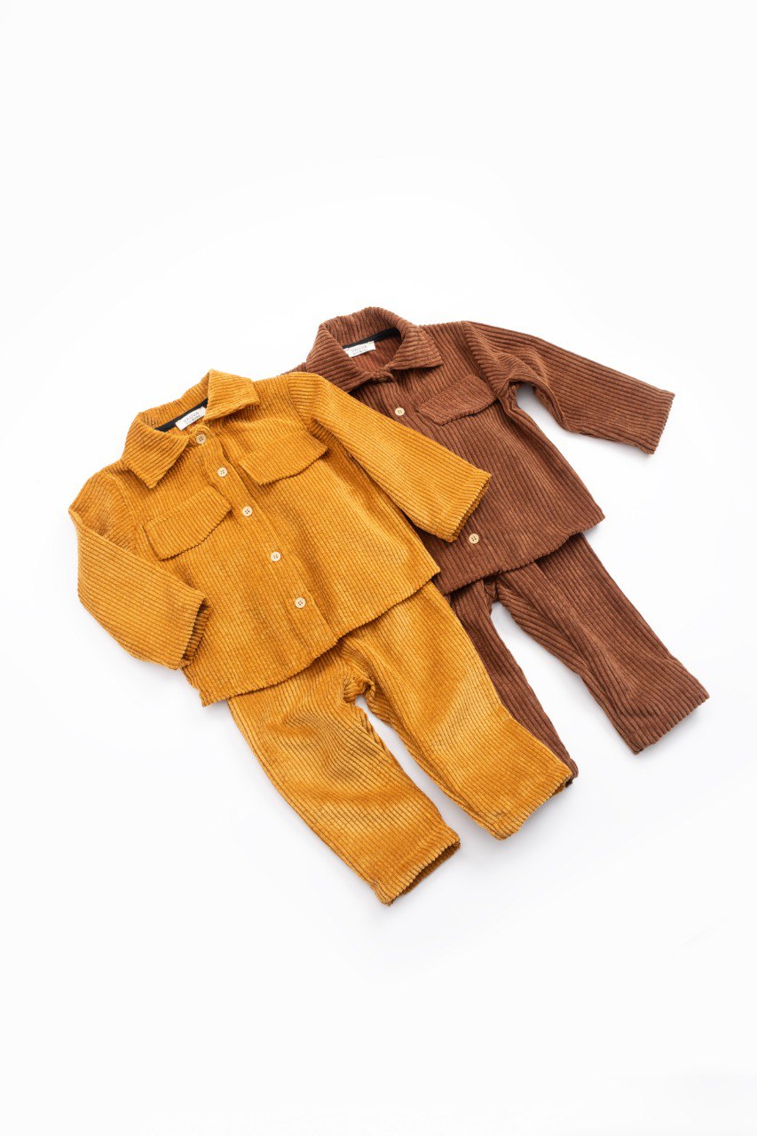 Trails Cord Set - Moutarde- 9M-4Y