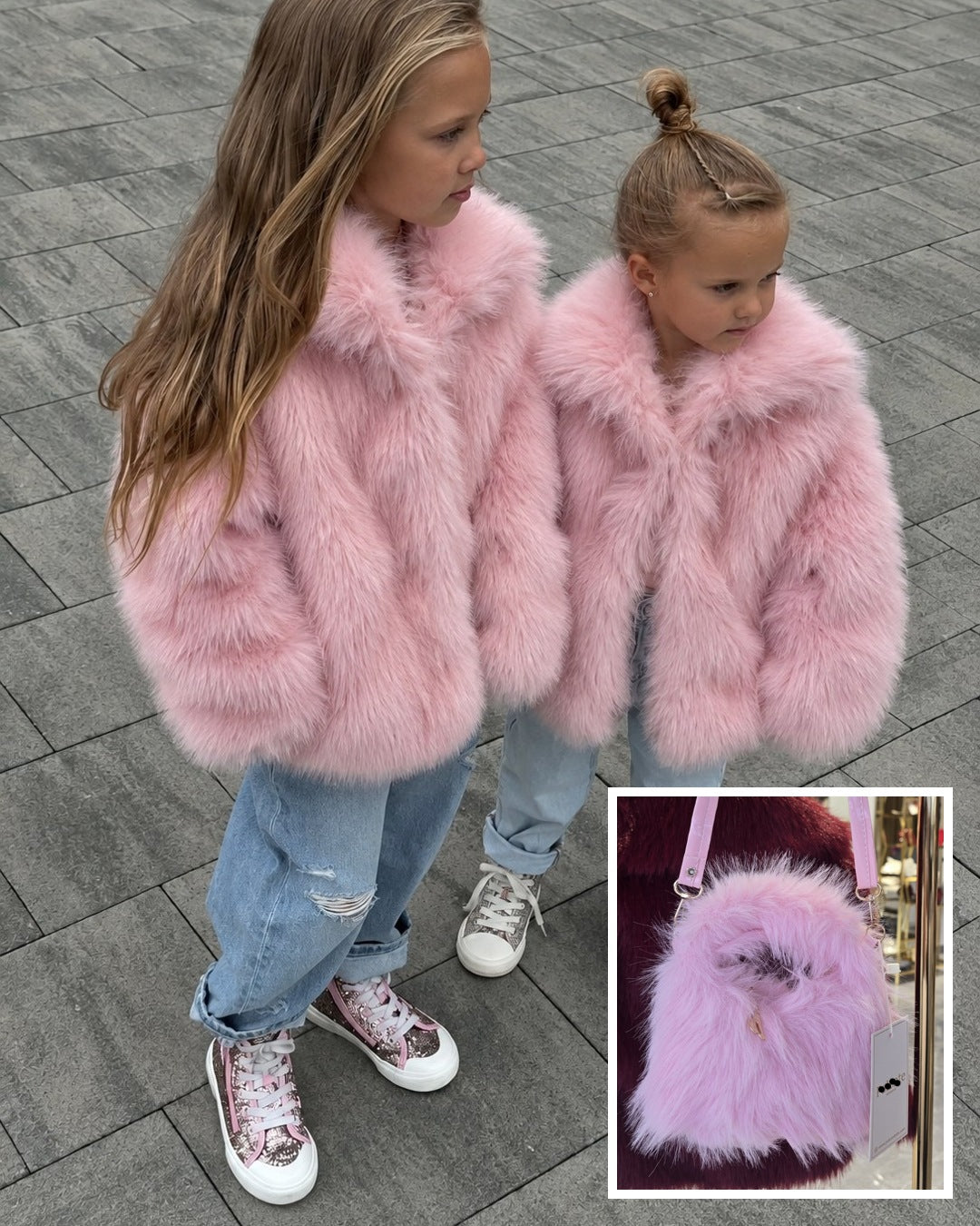 Cotton Candy Coat and Purse - 3-10Y