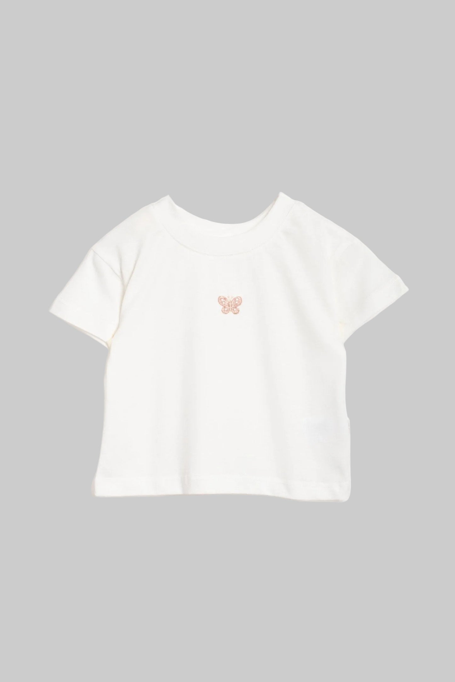 White Cotton Tshirt - 9M-4Y