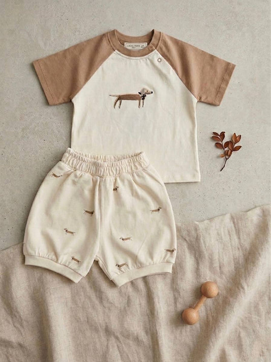 Shorts & Tshirt Set - DOG - 6M-3Y