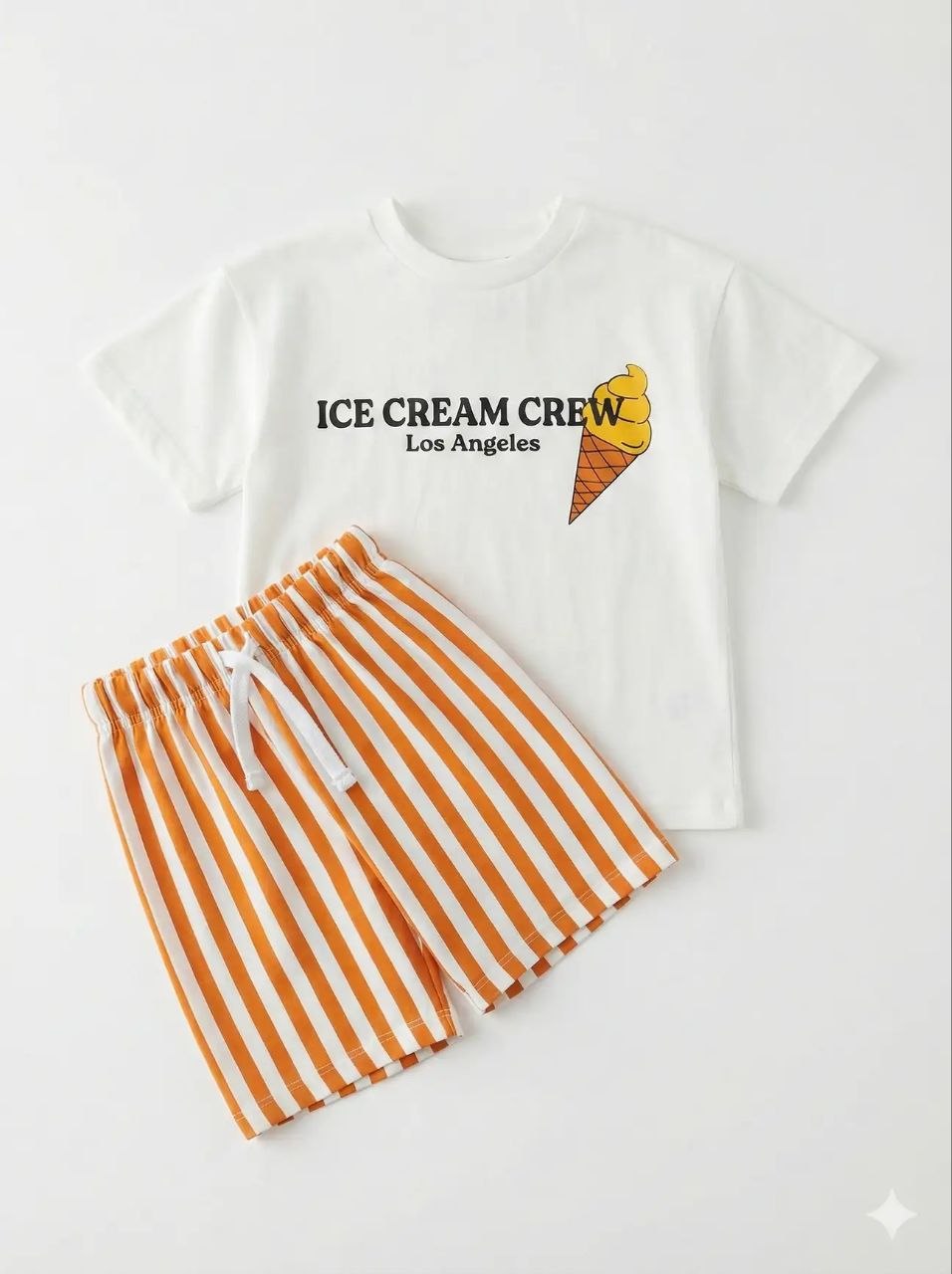 Shorts & Tshirt Set - Ice Cream Crew - 2-7Y