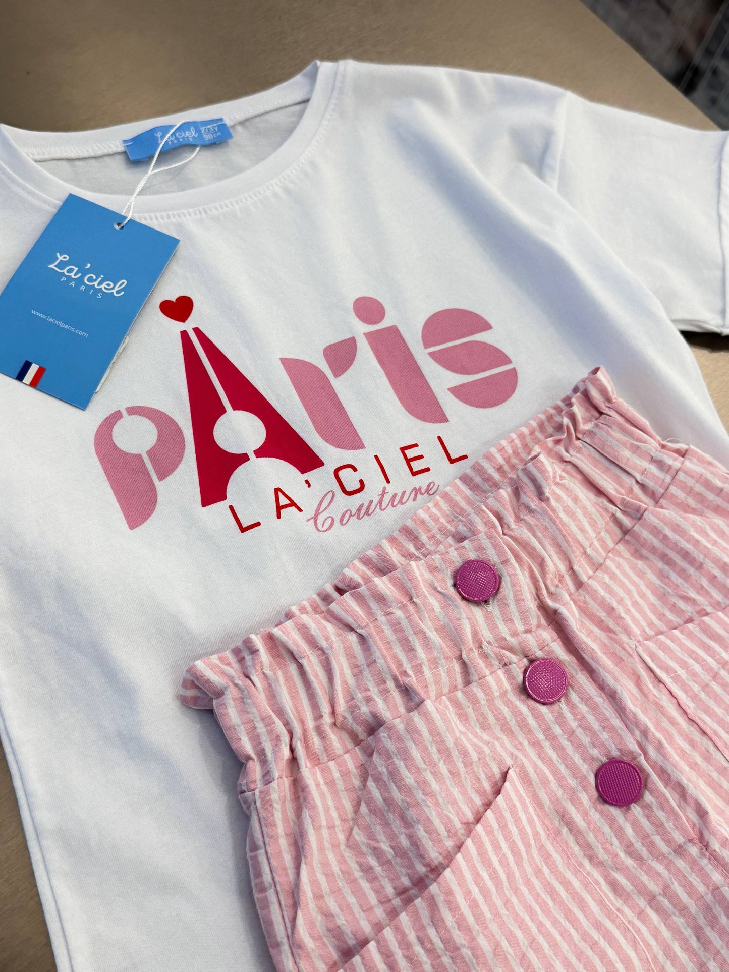 Paris Couture - Shorts & Tshirt Set - 2-7Y