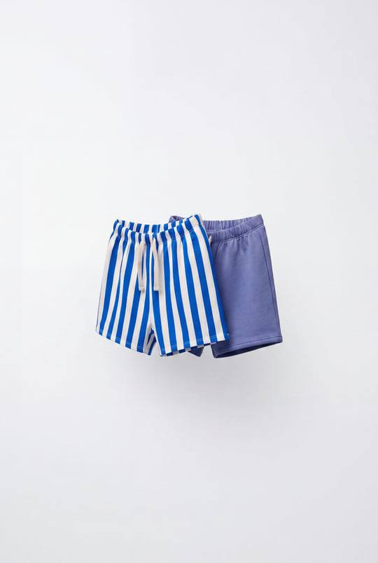 2 Blue Base Shorts - 2 PCs - 2-8Y