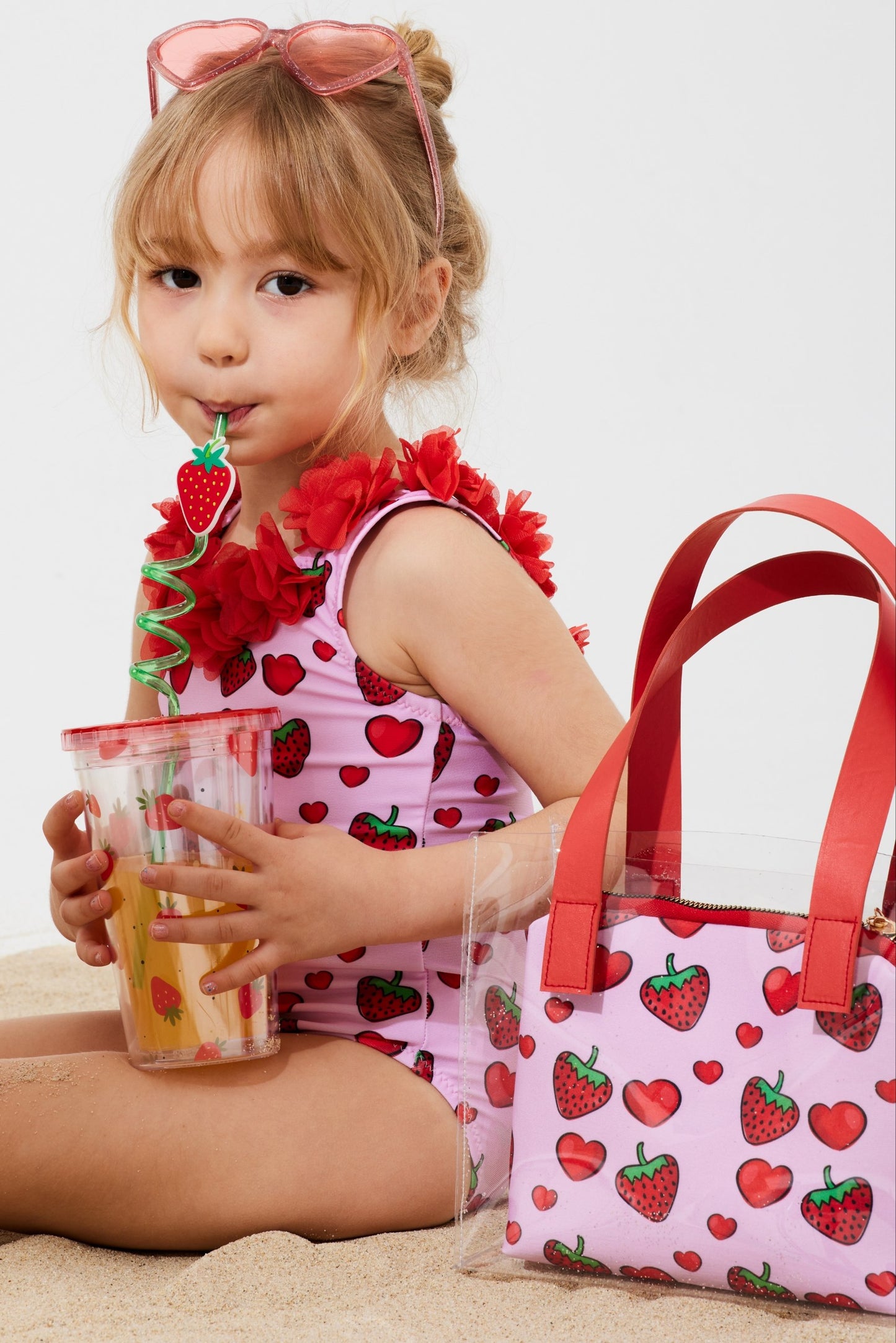 STRAWBERRY One Piece Swimsuit - 3-10Y (Without Bag)