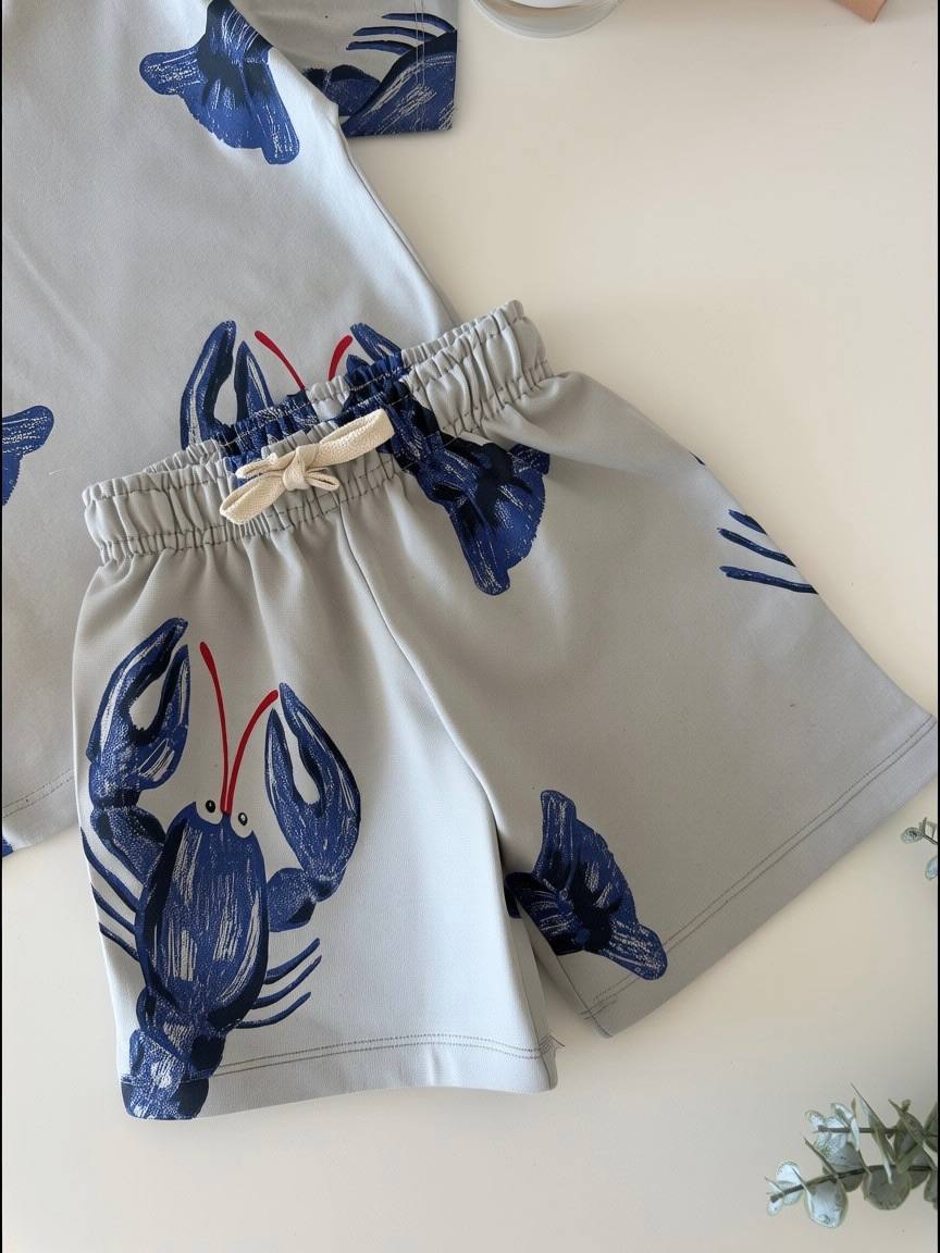 LOBSTER Shorts & Tshirt Set - 2-8Y