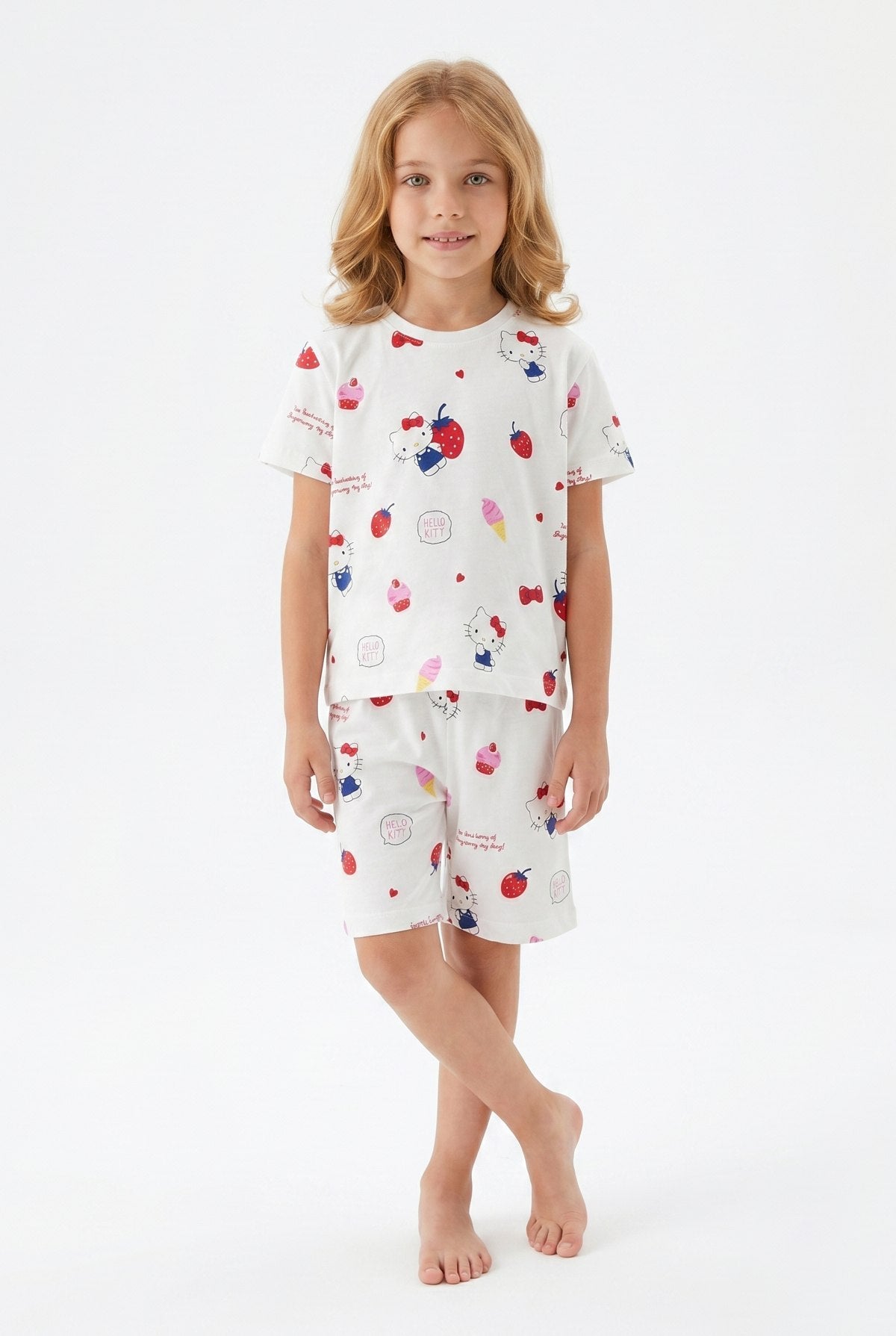 KITTY Shorts & Tshirt Pyjamas - 3-8Y