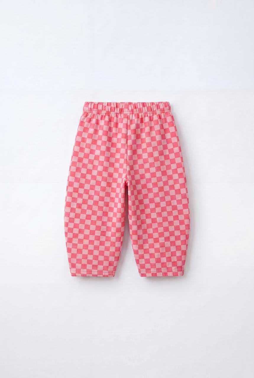 Checkered Pink Pants - 2-8Y