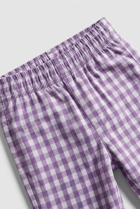 Checkered Purple Pants - 2-8Y