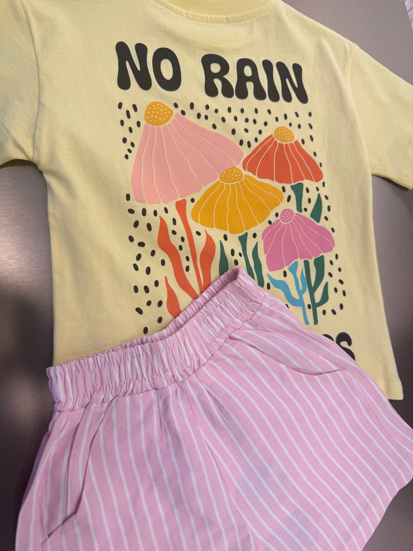 Striped Balloon Shorts - Yellow/Pink/Blue/Black - 2-7Y