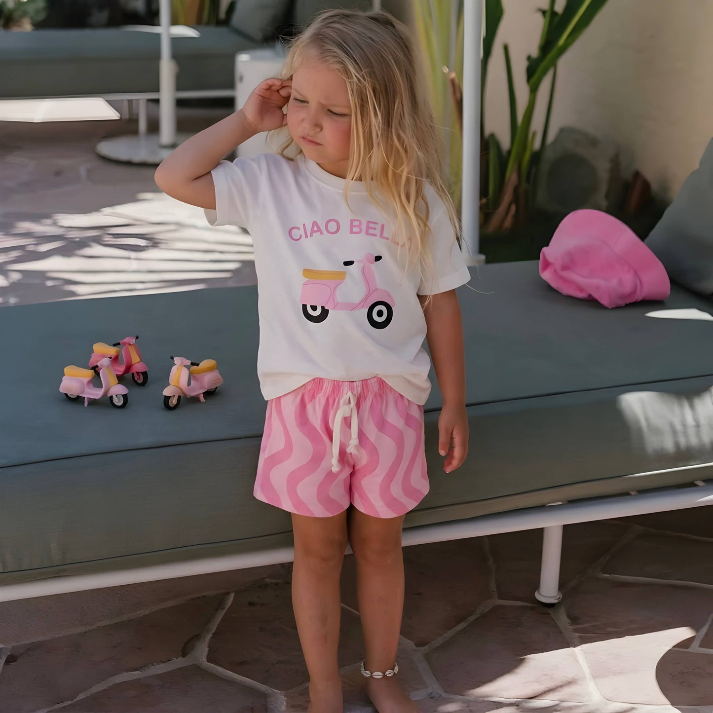 CIAO BELLA Girl Shorts & Tshirt Set - 2-8Y