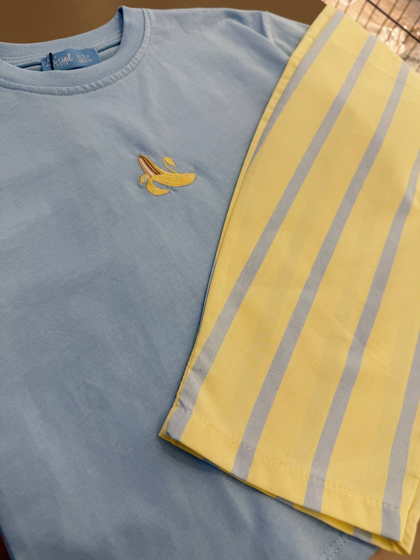 BANANA Striped Shorts & Tshirt Set - 2-7Y