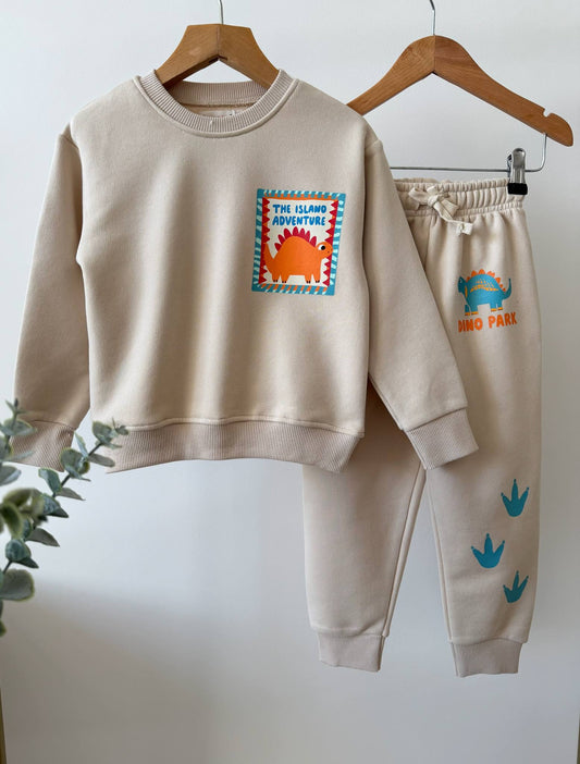 Island Adventure Pants & Sweater Set - BEIGE - 2-8Y