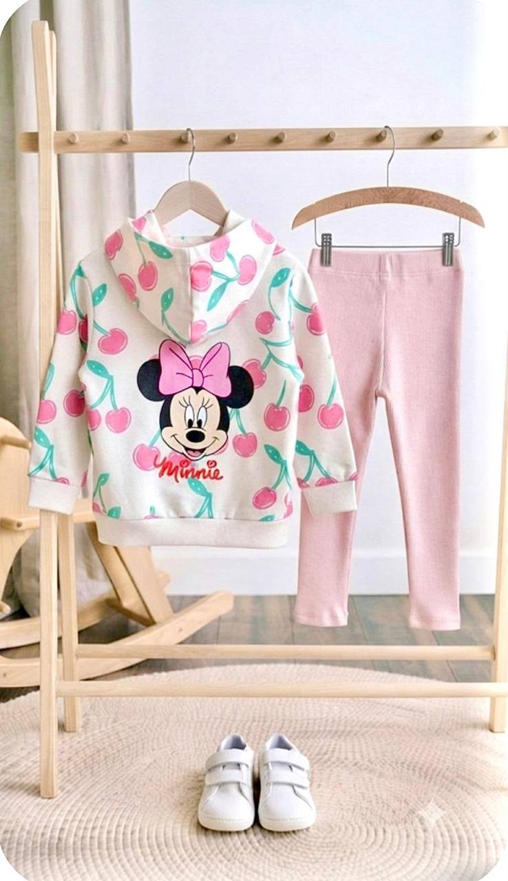 Minnie Mouse Cherry Hoodie & Legging Set - 2-8Y