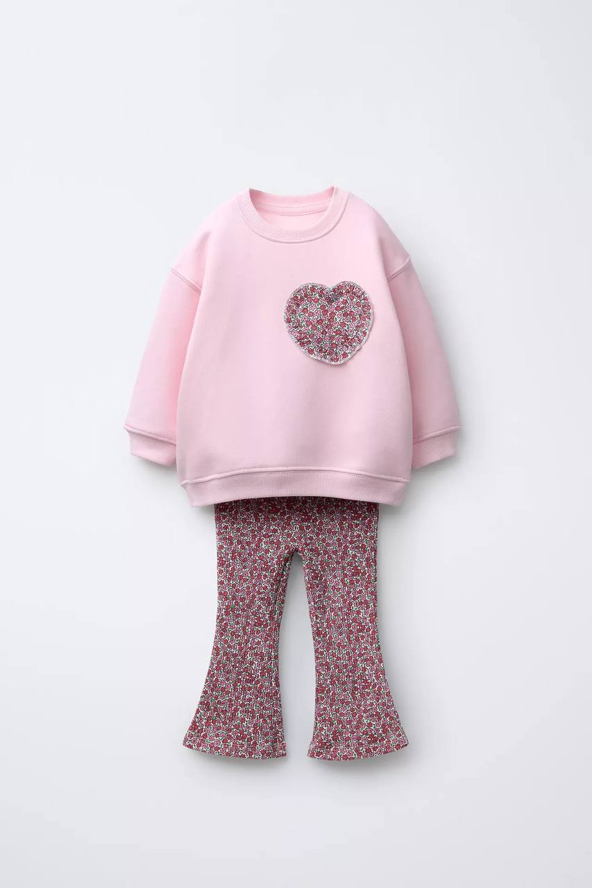 Floral Flare legging & Sweater Set - 2-8Y