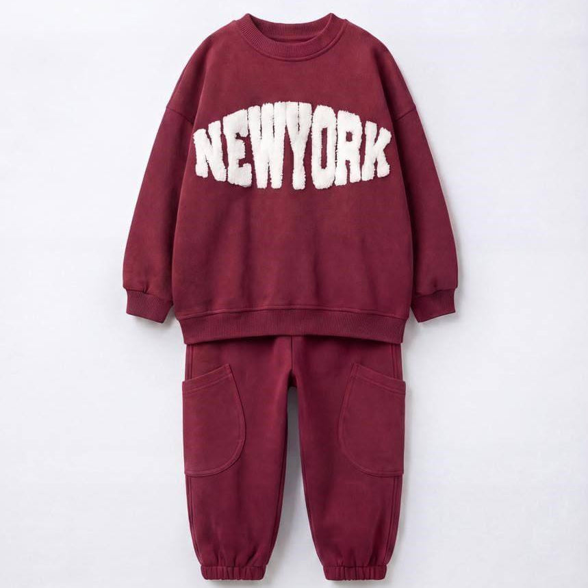 New York Burgundy Set - 2-8Y