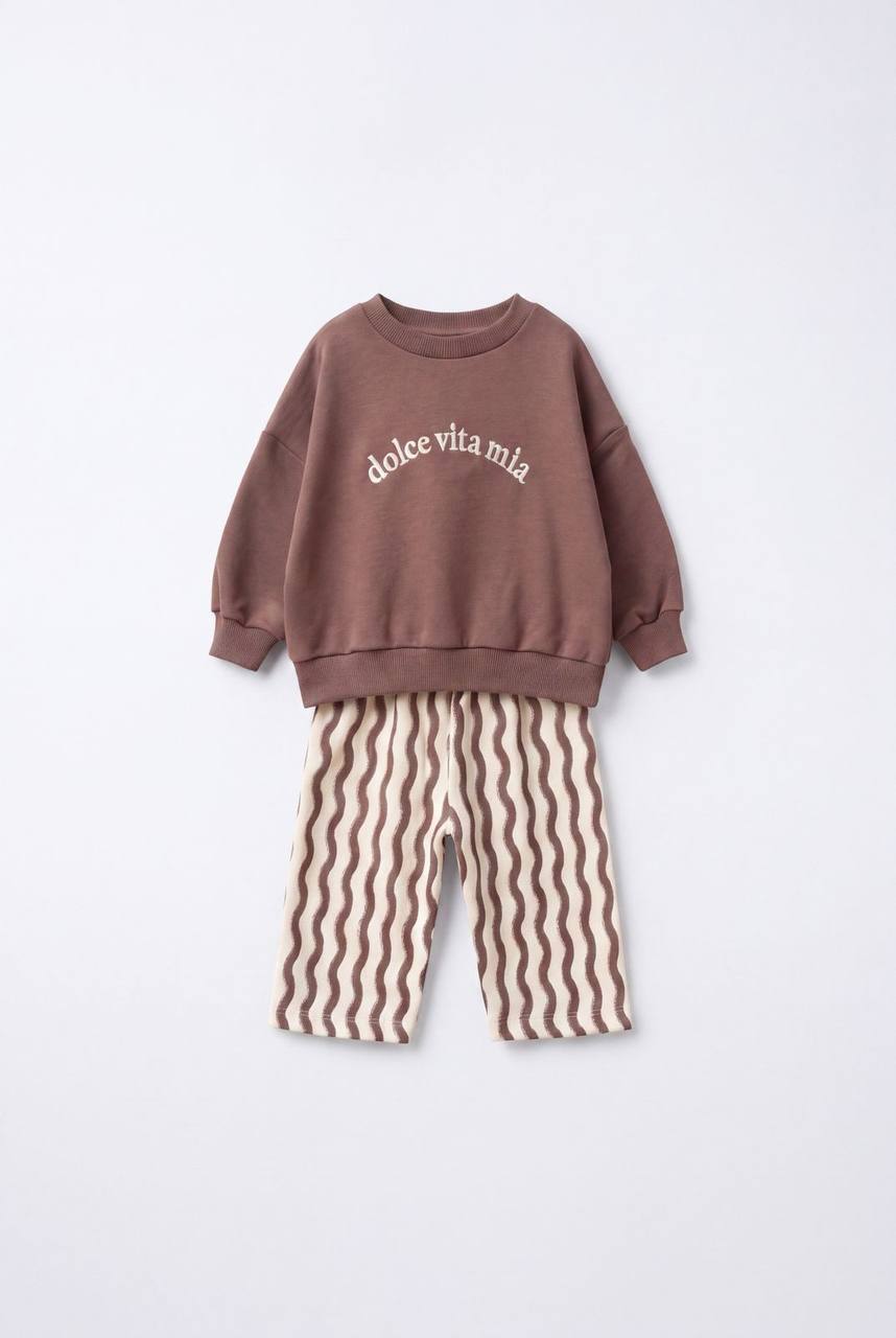 DOLCE VITA Pants & Sweater Set - Brown- 6M-2Y