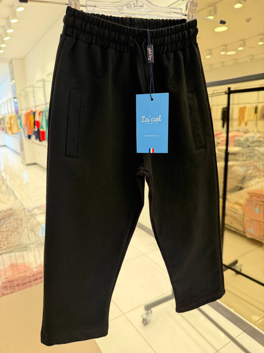 Cotton Joggers - 2 Threads - Black - 2-7Y