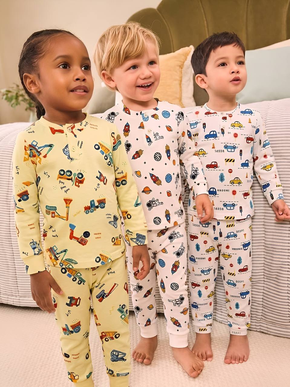 Vehicles & Space Cotton Boy Pyjamas - 1-9Y