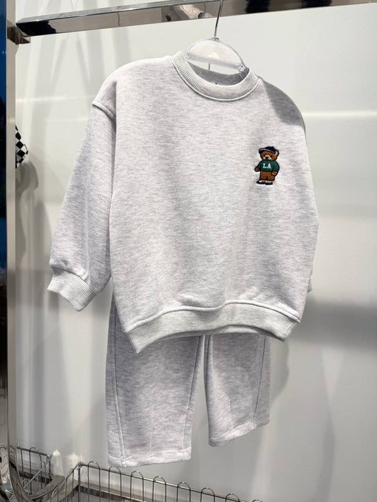 Bear College Grey Set - 2-7Y