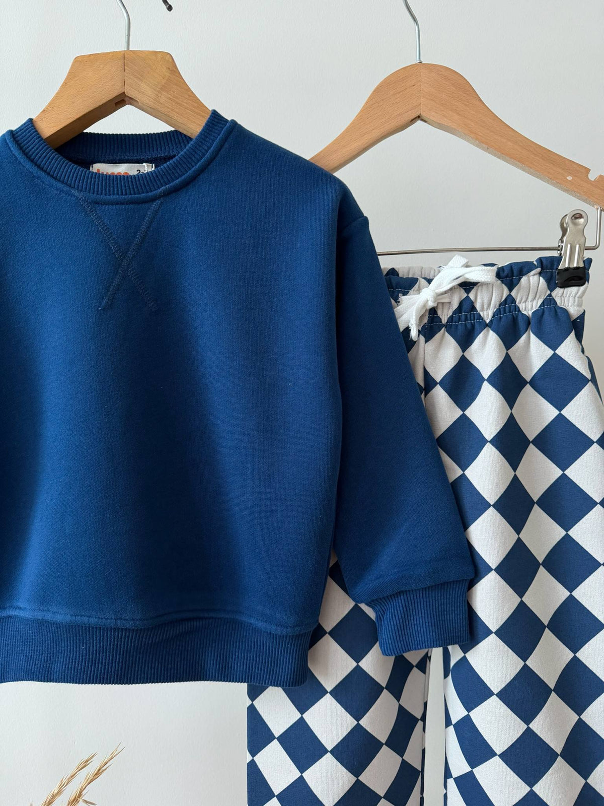 The Checkered Blue Set - 2-8Y