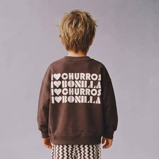 I Love Churros Brown Sweater - 2-7Y