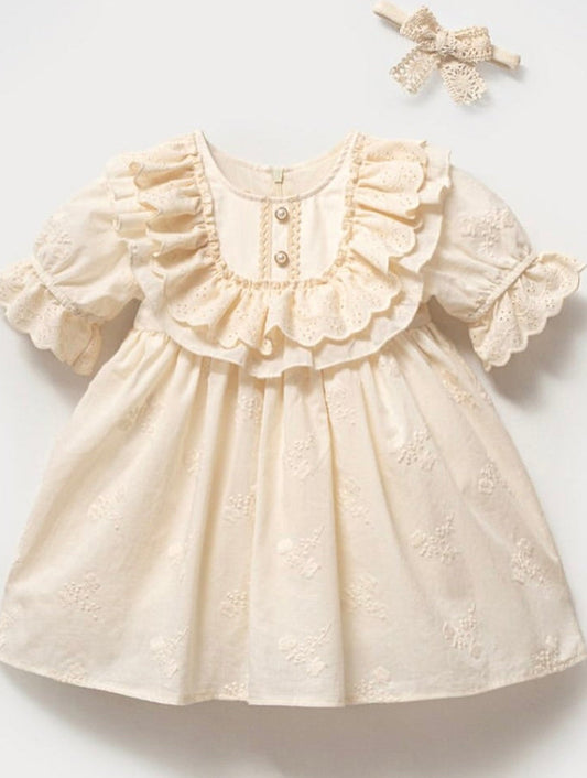 Vintage Blossom Lace Dress 9M-3Y
