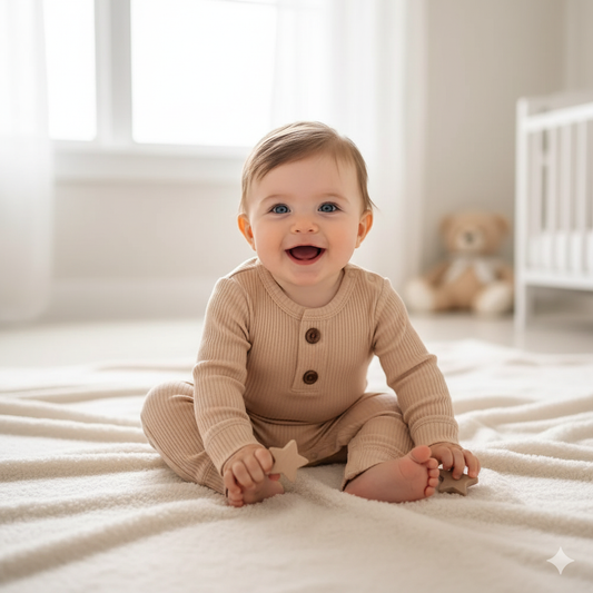 Long Sleeve Romper - Salmon - 0-24M