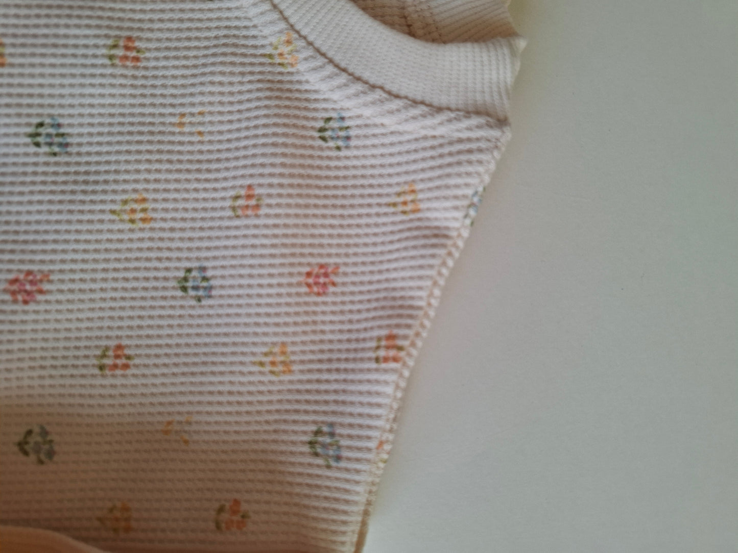 Floral Waffle Sweater with Fleeced Legging - Green/Brown/Yellow/Orange/Light Brown - 9M-4Y