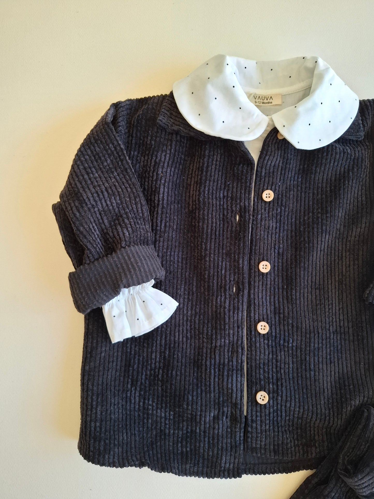 Vintage Ruffle Set - Black - 1-6Y