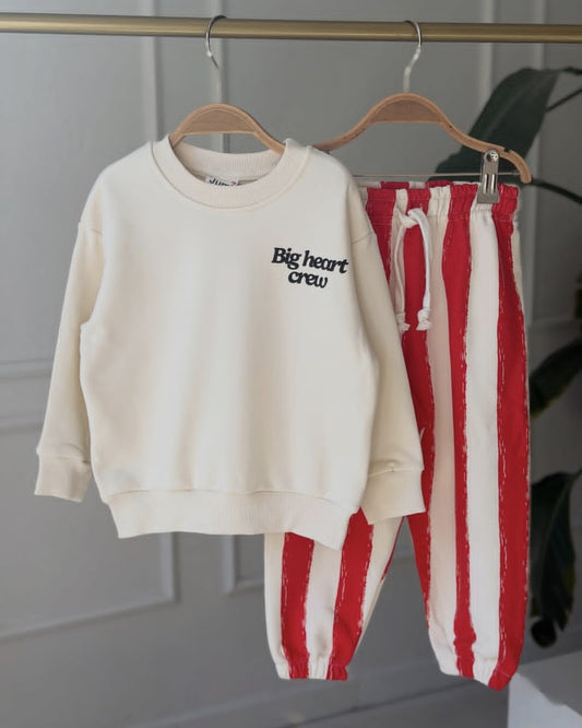 Big Heart Crew Set - 2-8Y