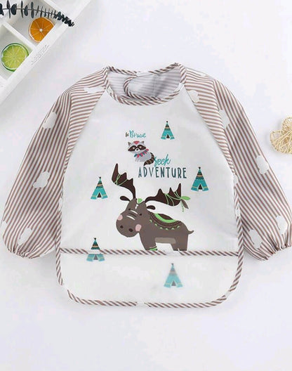 Waterproof Bibs - Long Sleeve (Animals)