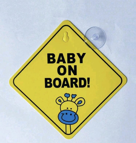Baby On Board Suction Sign