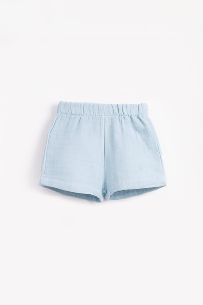 Muslin Shorts - Blue/Off-White/Orange/Baby Blue - 9M-4Y